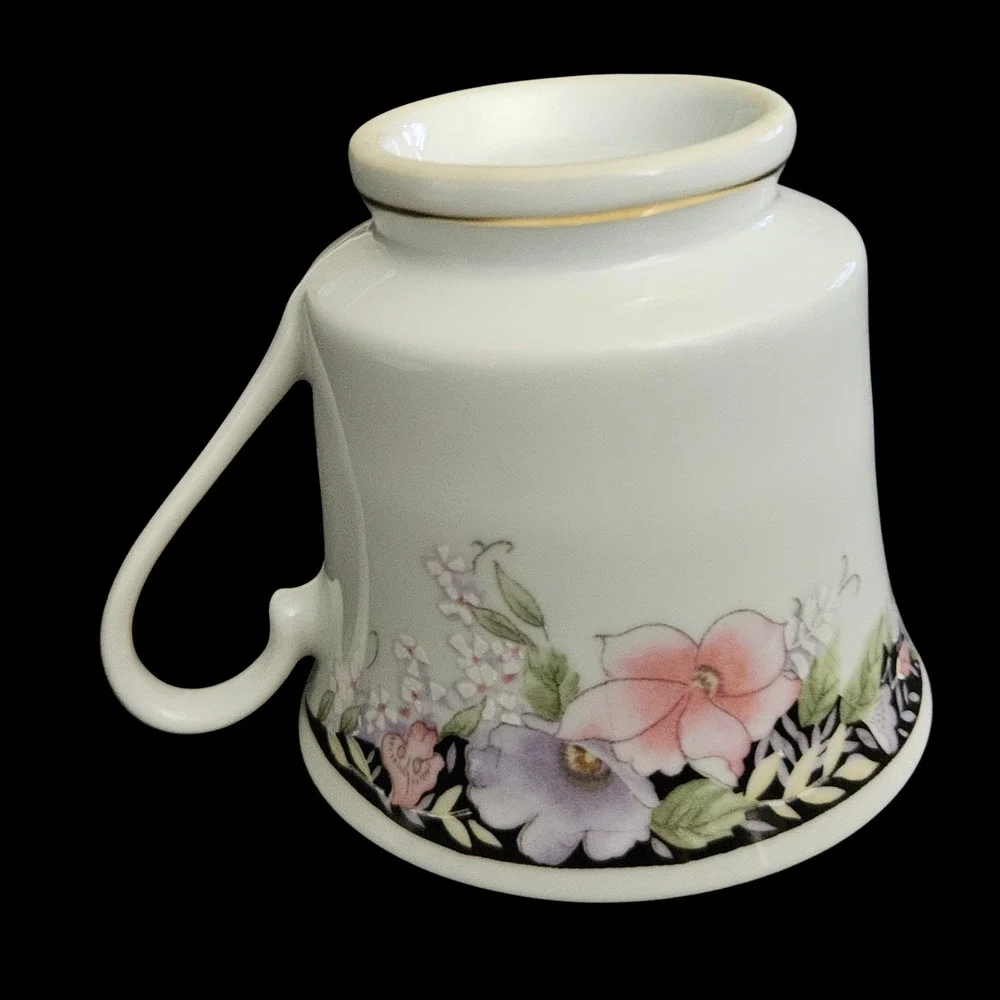 Imperial’s Fine China Universal Floral Cup & Saucer Pink Purple Flowers Set of 3